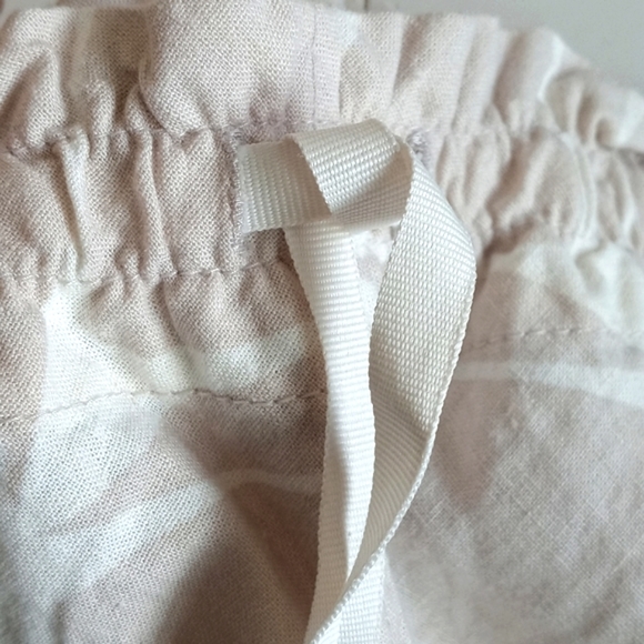 Gorgeous Sandstone / Beige Linen Blend Skirt Abstract 60s Design 8 - Picture 7 of 12